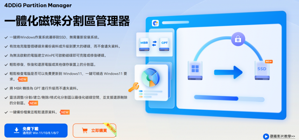 4DDiG 最全的计算机硬盘工具